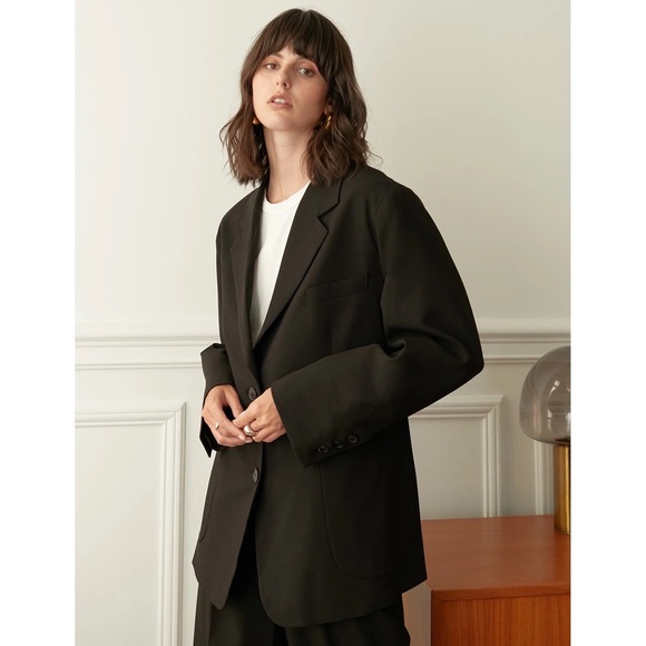 VINTAGE Black Oversized Blazer - Picture 8 of 8